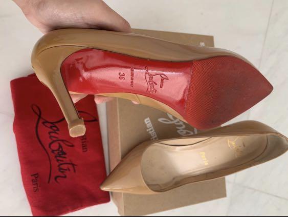 Authentic Christian Louboutin Nude Pigalle Heels Women s Fashion