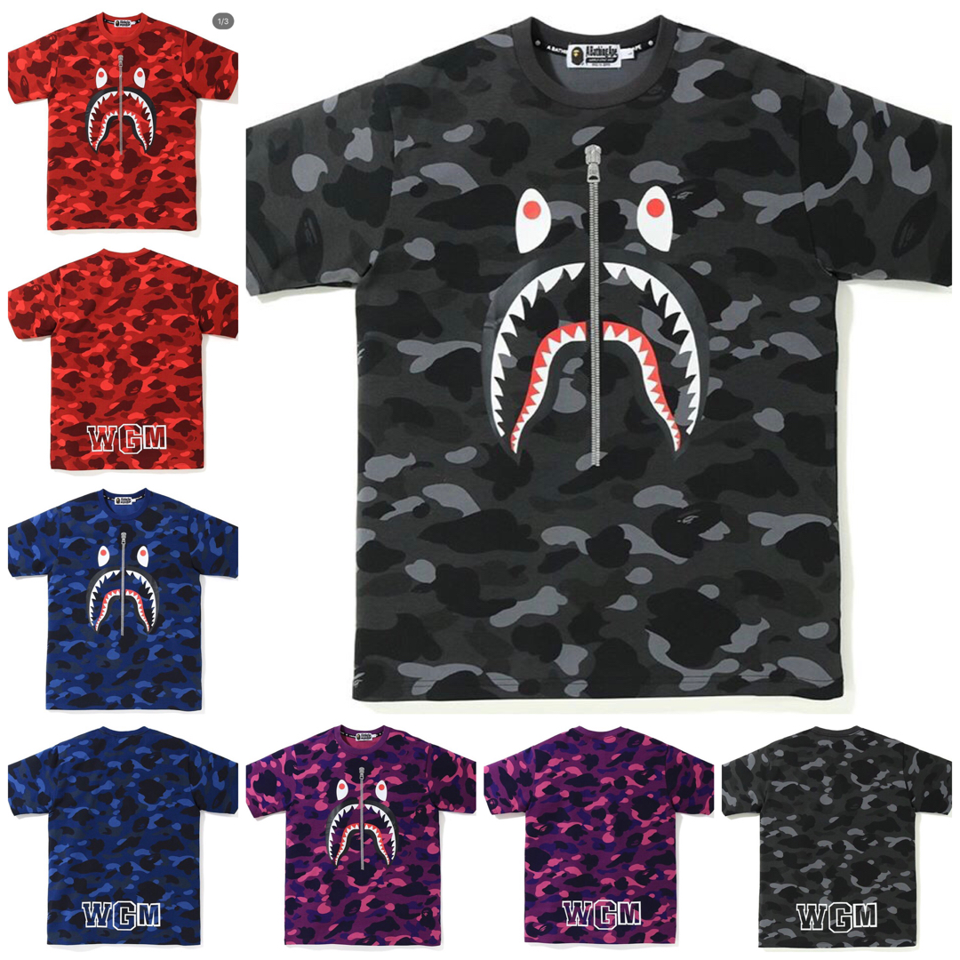Bape color camo shark tee Clearance