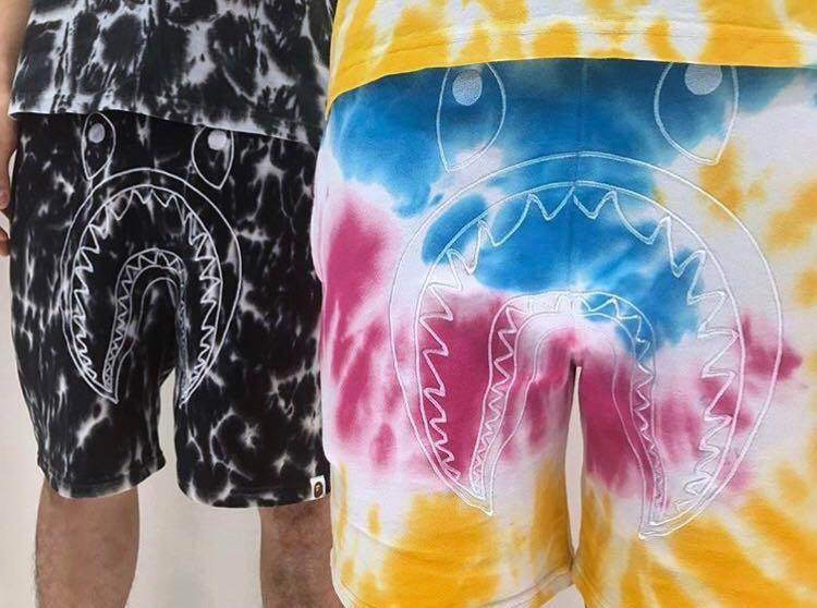 Bape tie dye shorts clearance