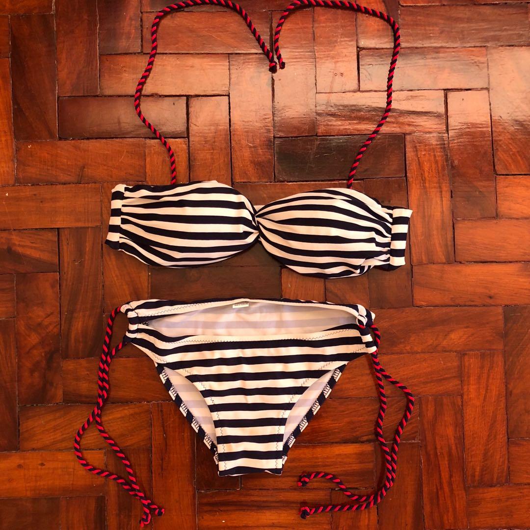 Blue Stripes Two Pieces Bikini