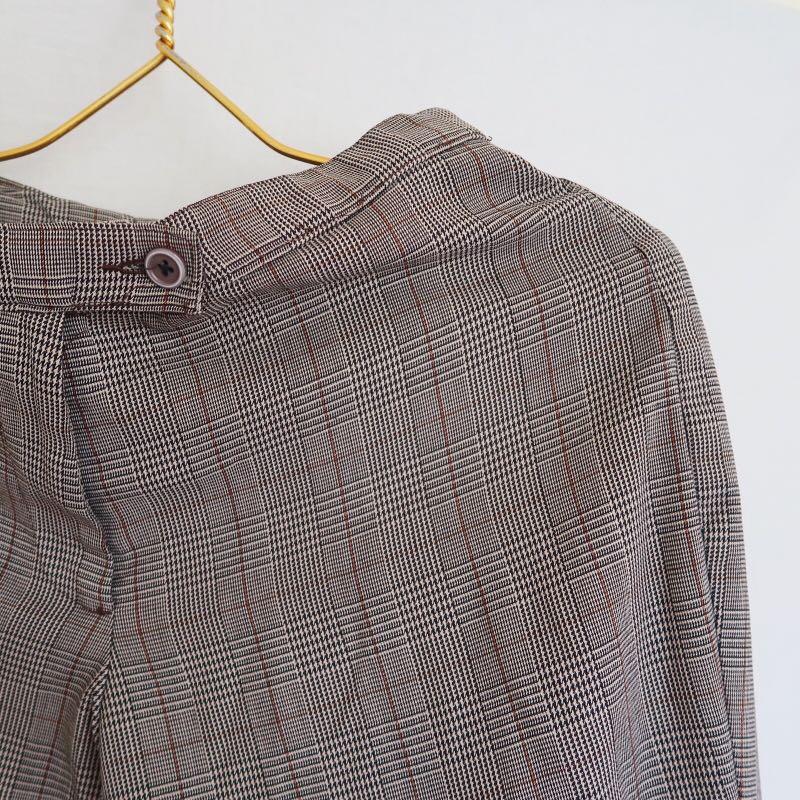Celana Coklat bahan tartan pants 