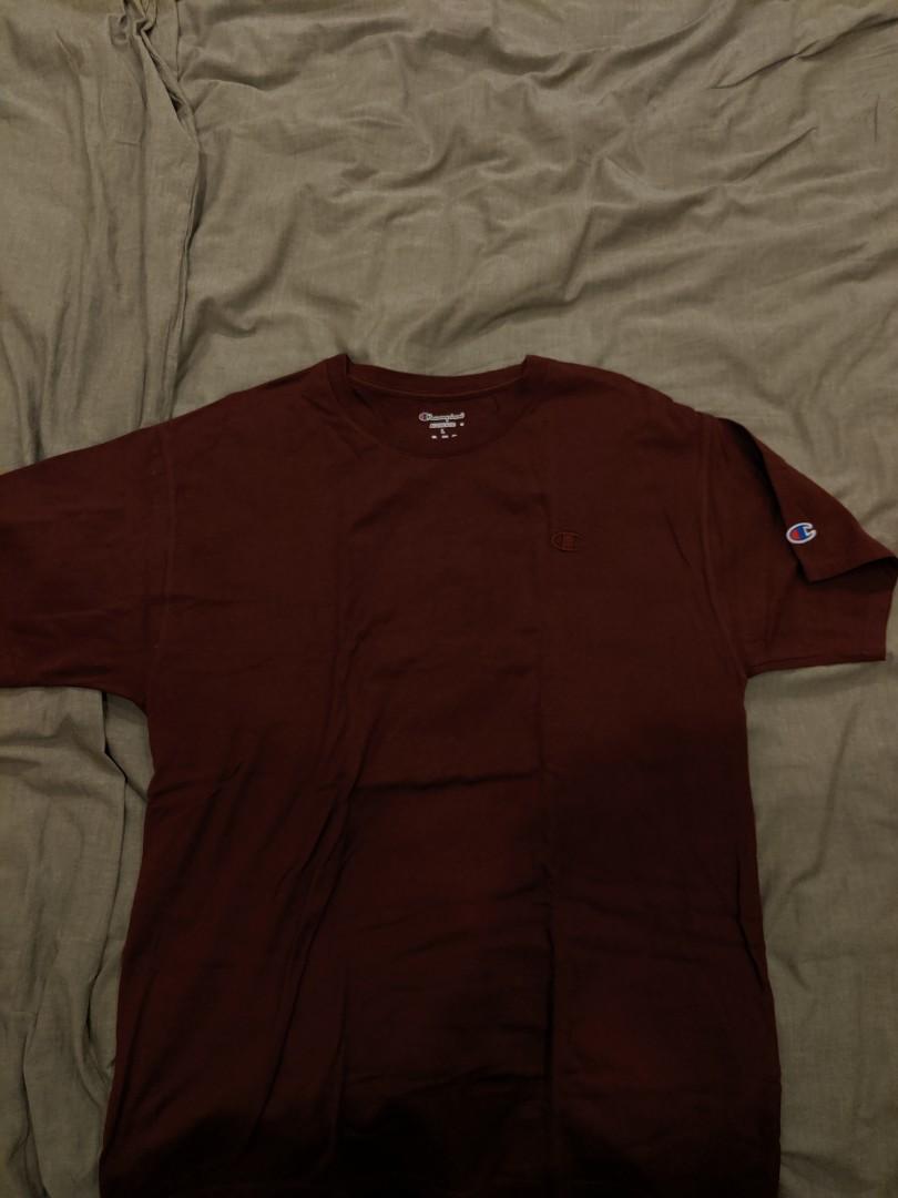champion t shirt burgundy