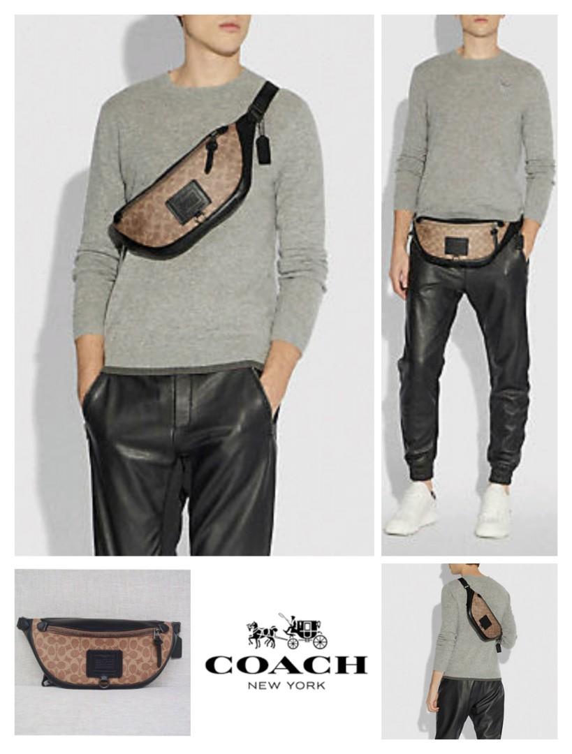 Hot Sale Coach 40345 Rivington Belt Bag In Signature Preorder Now Men S Fashion Bags Wallets Sling Bags On Carousell