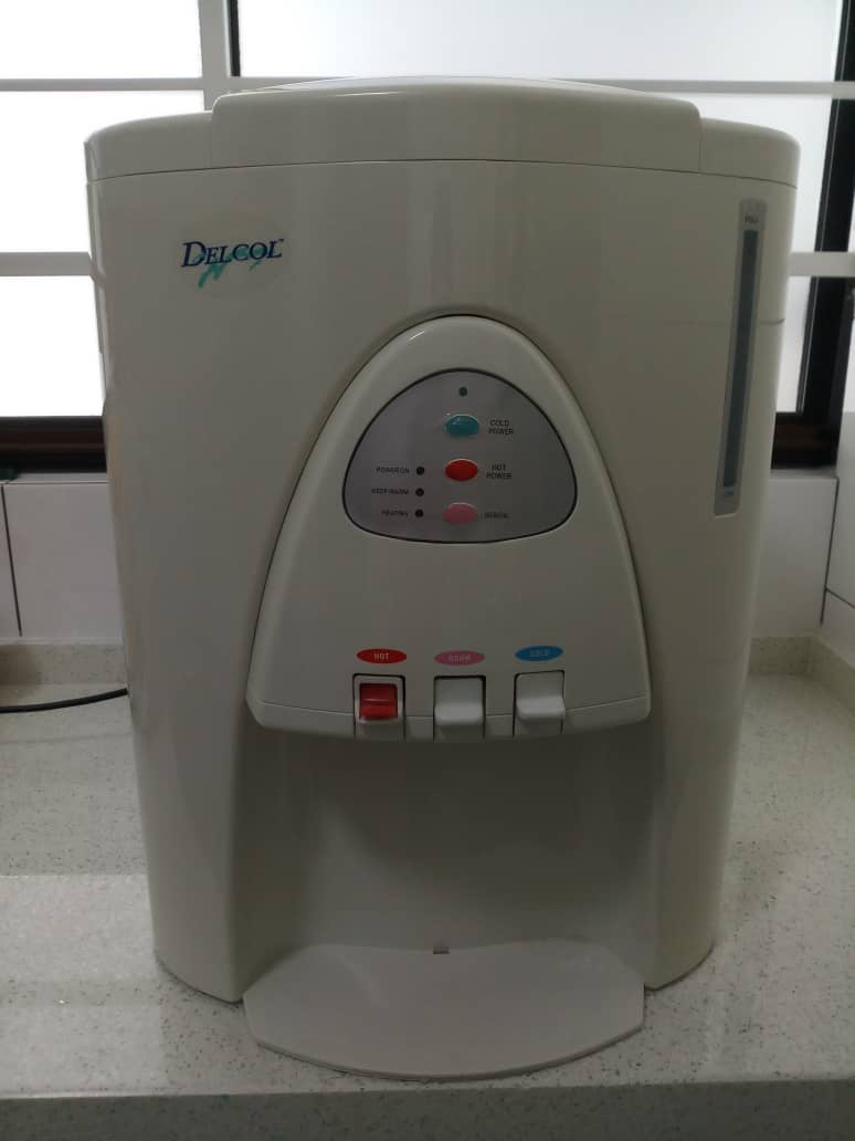 Delcol water dispenser hot warm cold with direct piping