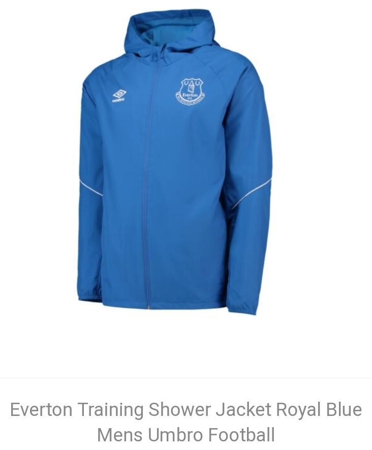 Everton Training Shower Jacket Dark Blue Mens Umbro Football