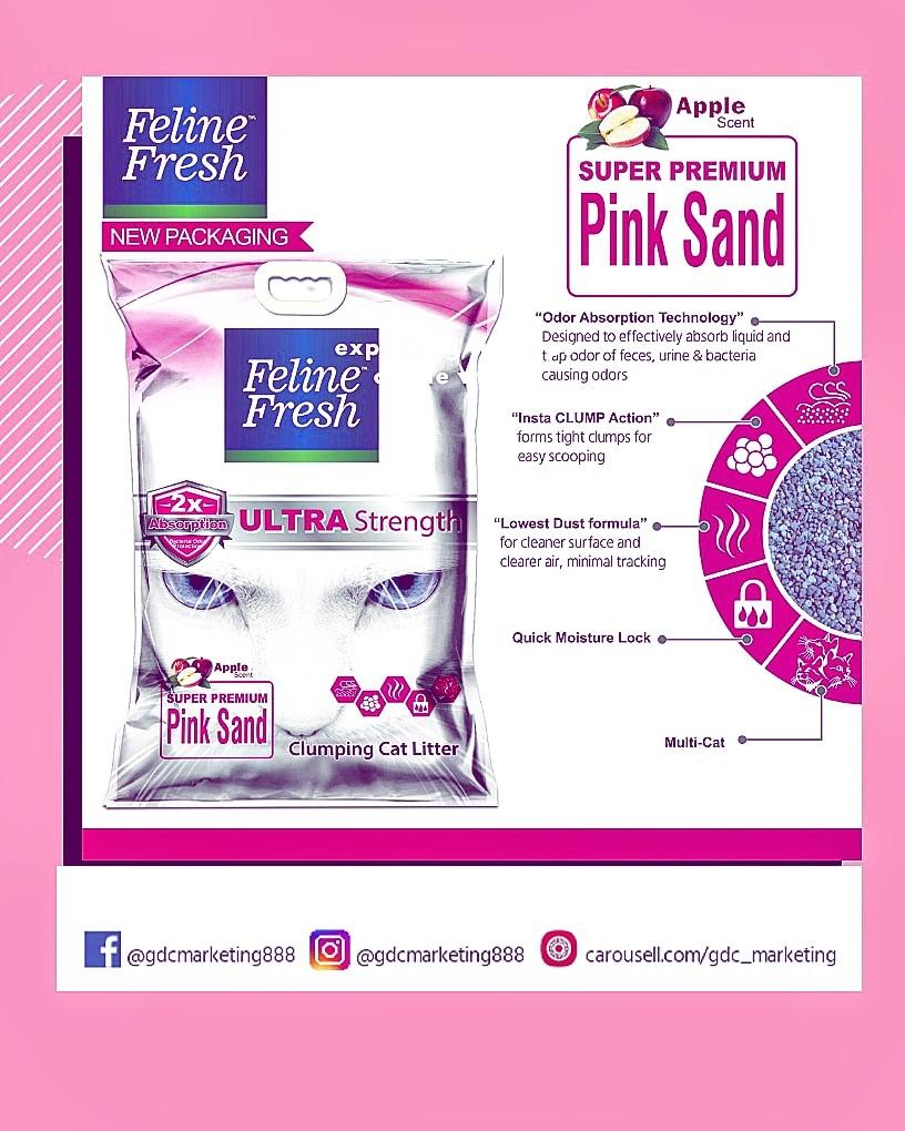 Feline Fresh Premium Pink Sand Pets Supplies Pet Accessories On