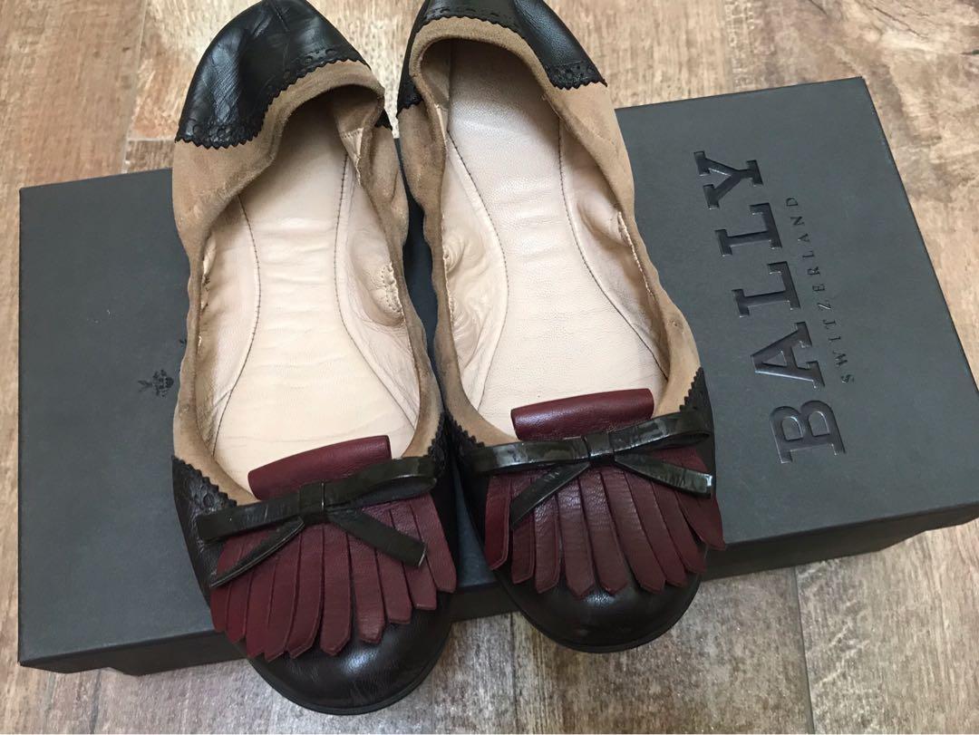 bally flat shoes