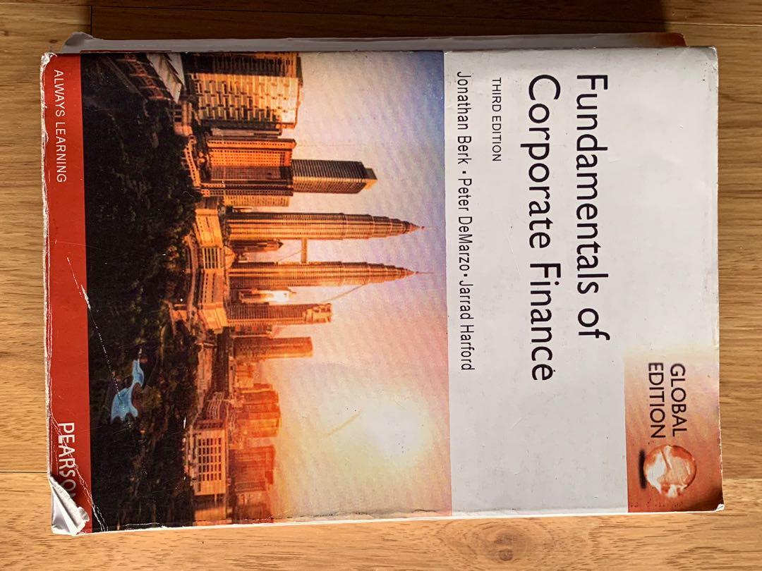Fundamental Of Corporate Finance Third Edition By Pearson Books