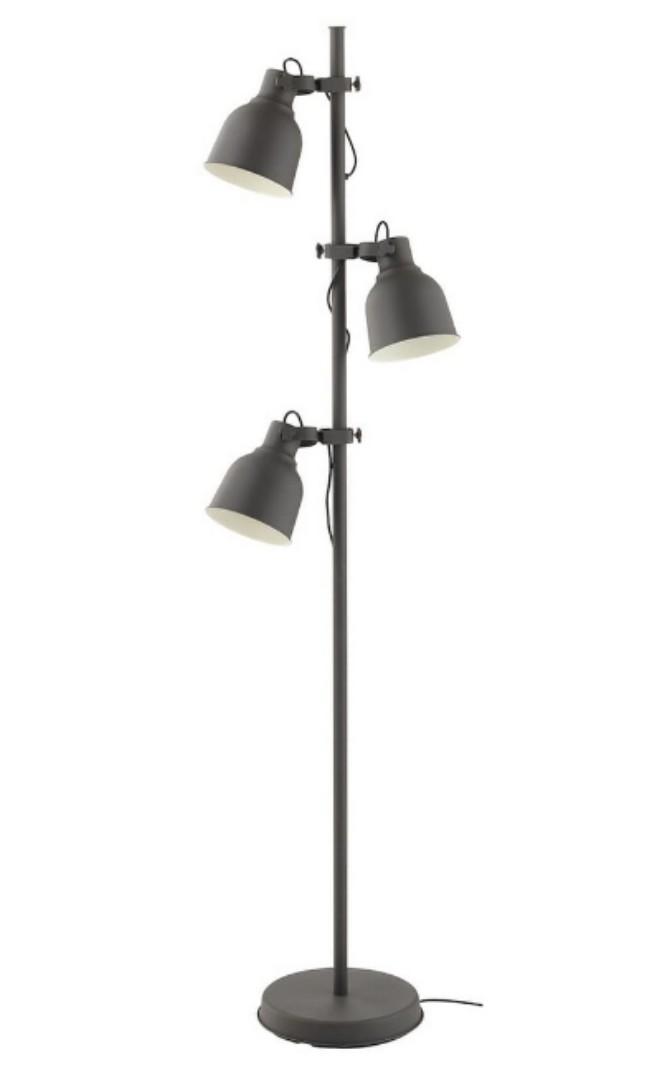 Last One Ikea Hektar Floor Lamp With 3 Spot Dark Grey Furniture Home Living Lighting Fans On Carou Last One Ikea Hektar Floor Lamp With 3, 3 Light Floor Lamp Ikea