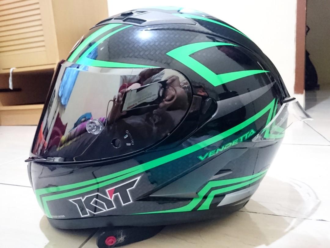 Helm Kyt Vendetta Flat Visor Spoiler Motor Di Carousell