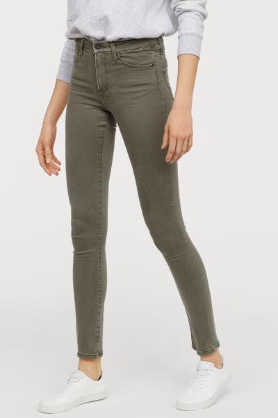 H M khaki green jeans Women s Fashion Bottoms Other Bottoms on Carousell