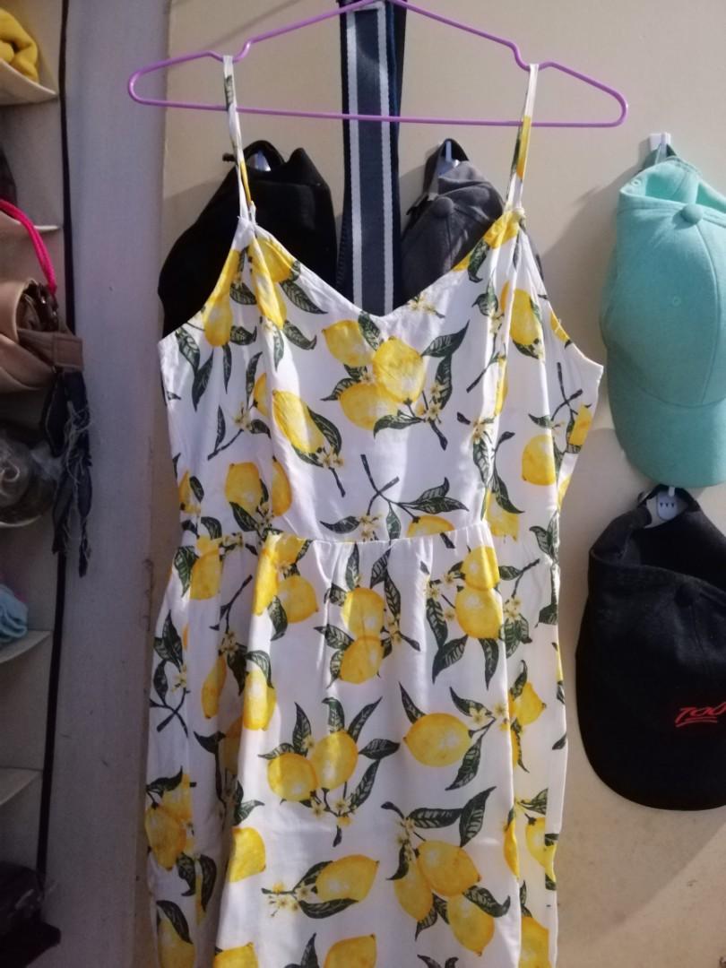 lemon print dress h&m