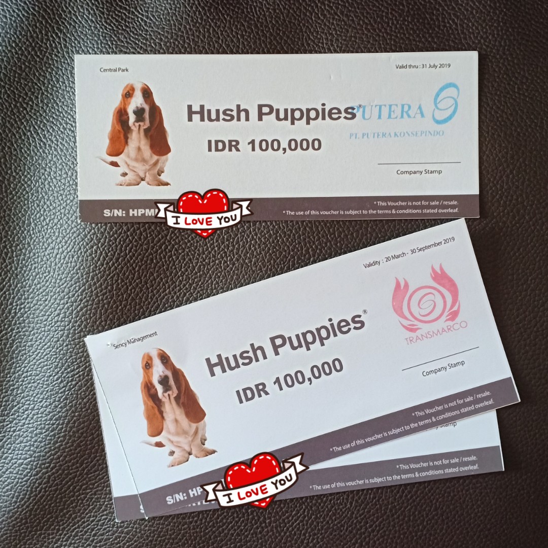 Voucher hush puppies clearance