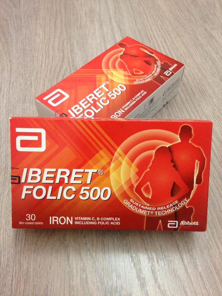 Iberet Folic 500 Iron Tablet 30 Pieces Everything Else On Carousell