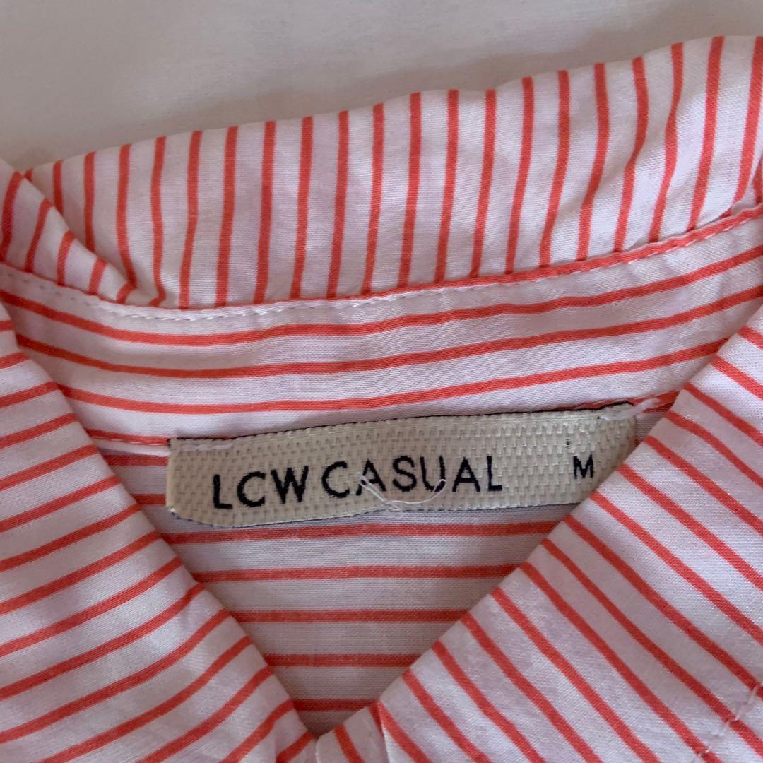 Lc Waikiki Stripes Orange Sleeveless Shirt Women S Fashion Women S Clothes Tops On Carousell
