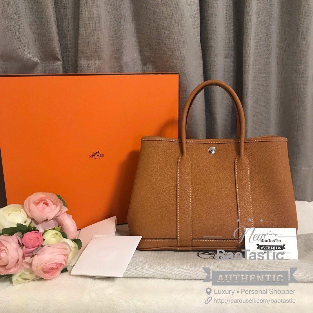 Hermes Garden party 30 with sling, Luxury, Bags & Wallets on Carousell