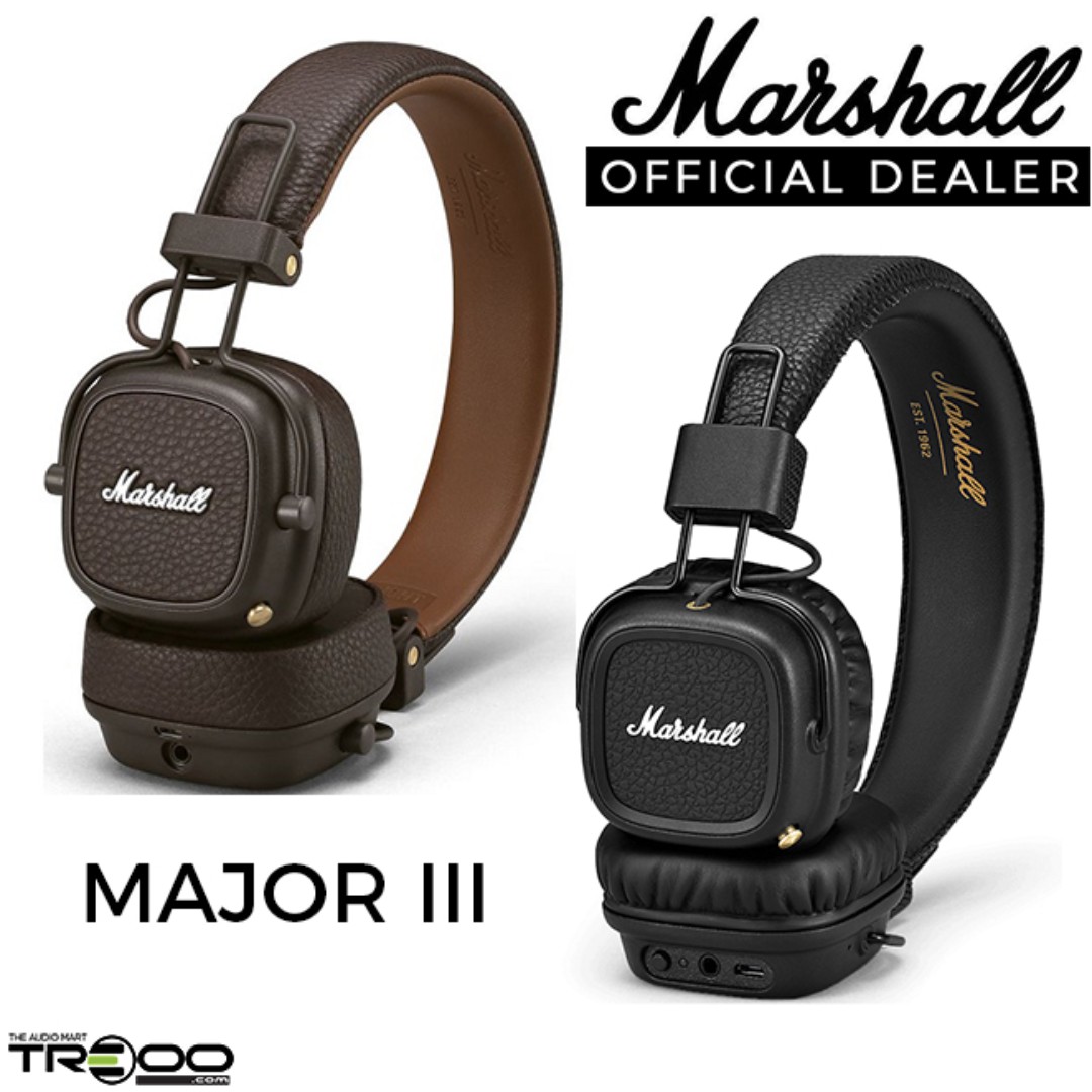 Discontinued Marshall Major III On Ear Headphone with Microphone Audio Headphones Headsets on Carousell