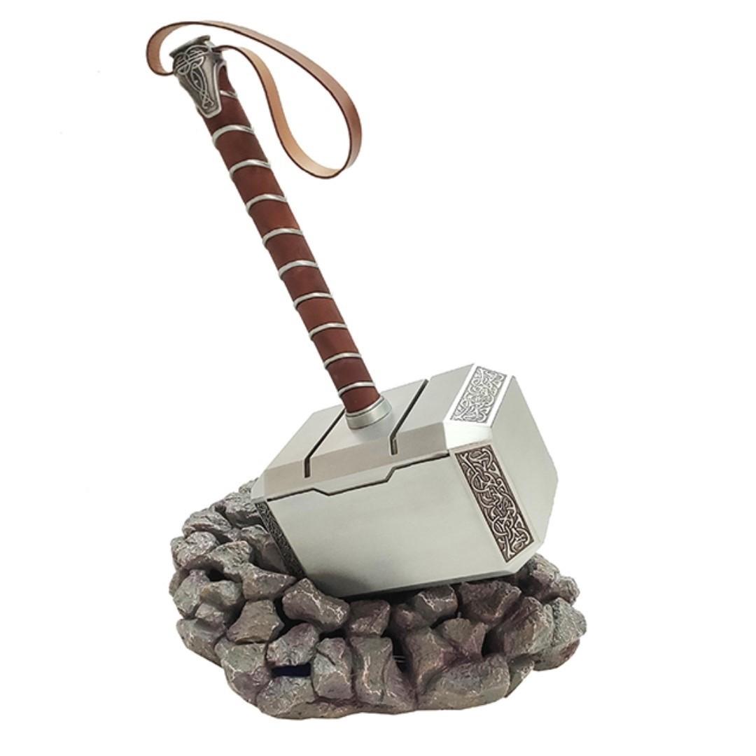 Marvel The Avengers Thor Mjolnir Metal Hammer with LED Lights Base