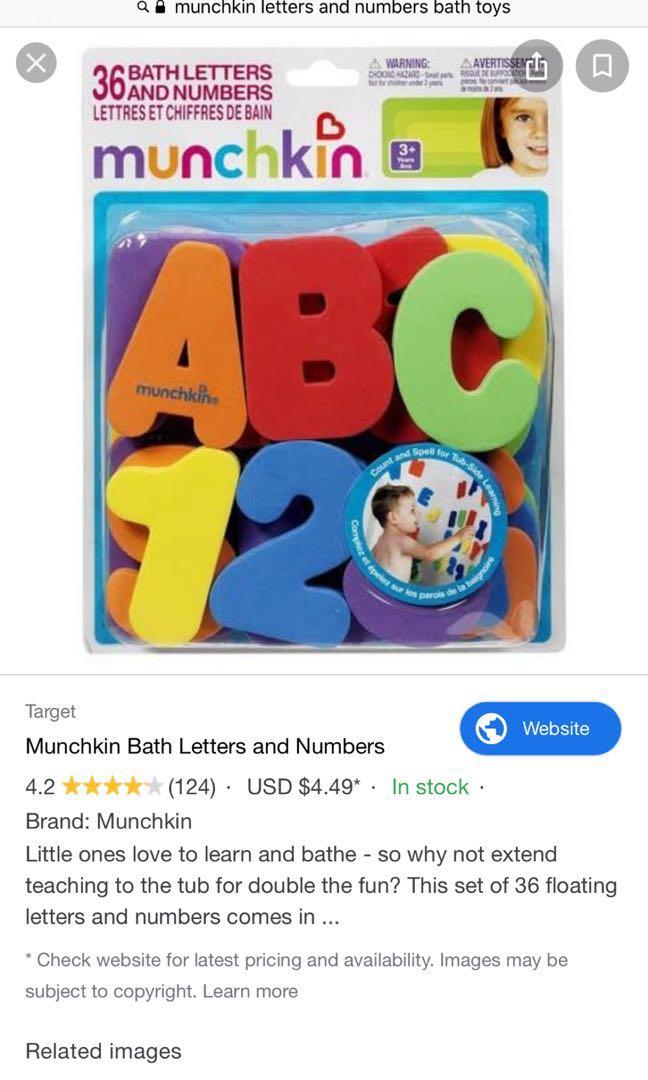 Munchkin bath letters hotsell and numbers target