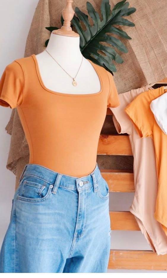 Nude square neck body suit (Category: Sleeveless) located in Makati City. Submitted by chiaryay (Listing ID 233586141, Image 1). Description: Never used! Selling this cuz my bf got me one also.