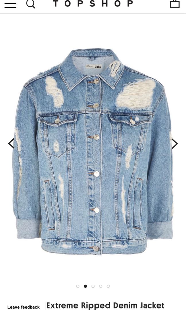 Extreme distressed denim jacket shop