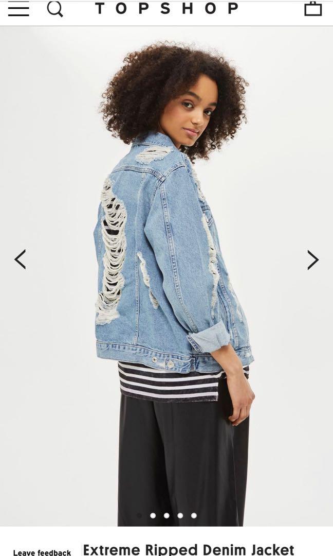 Extreme distressed denim jacket shop