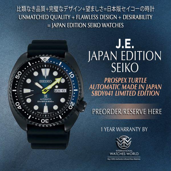 SEIKO JAPAN EDITION PROSPEX TURTLE AUTOMATIC BLUE BLACK SERIES LIMITED  EDITION SBDY041, Mobile Phones & Gadgets, Wearables & Smart Watches on  Carousell
