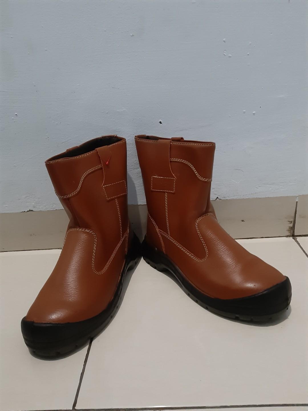 Sepatu Proyek Kulit Fesyen Pria Sepatu Sepatu Boot Di Carousell