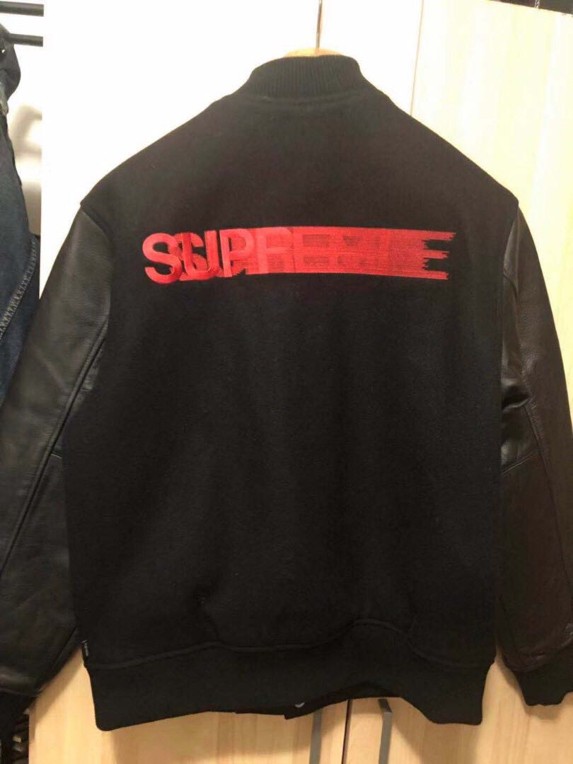 Supreme motion logo varsity jacket baseball 棒球褸, 名牌, 服裝