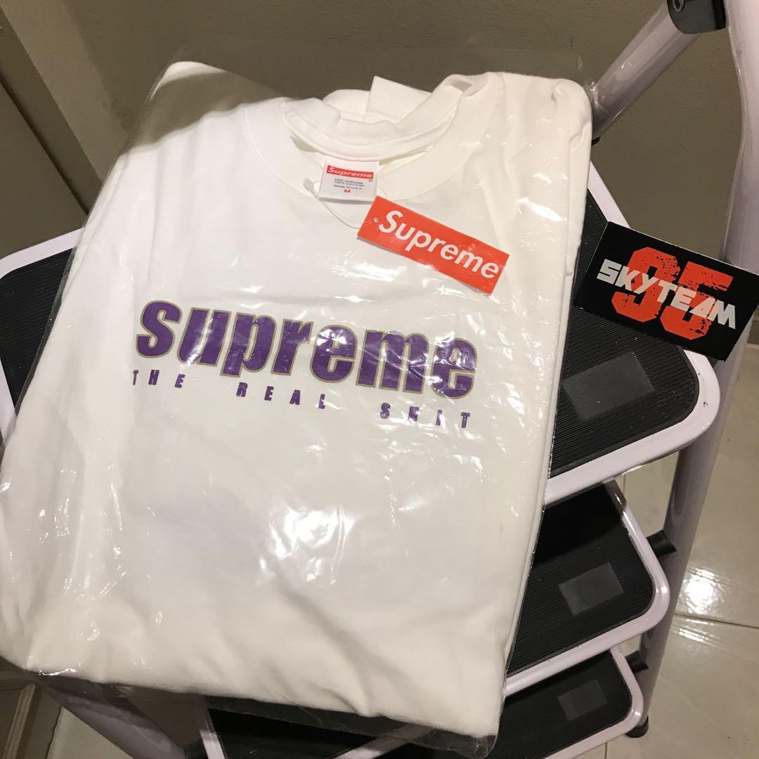 Supreme The Real Shit L/S Tee White Men's - SS19 - US