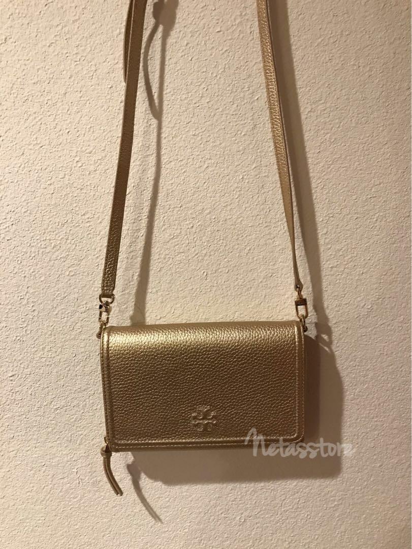 Tory burch flat wallet crossbody store