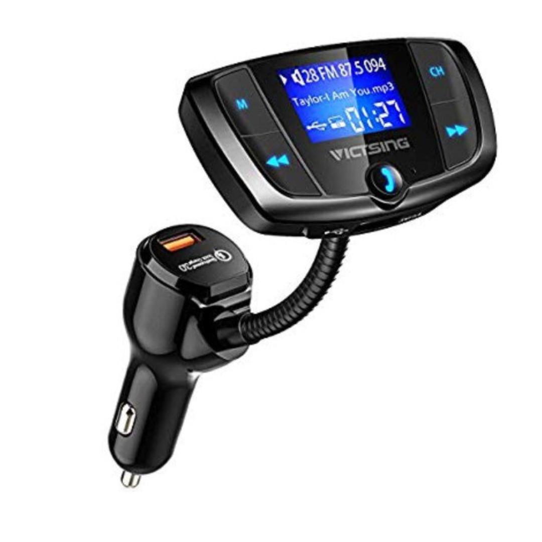 Large Display Bluetooth Car Music Player Handsfree FM Transmission TF Card USB