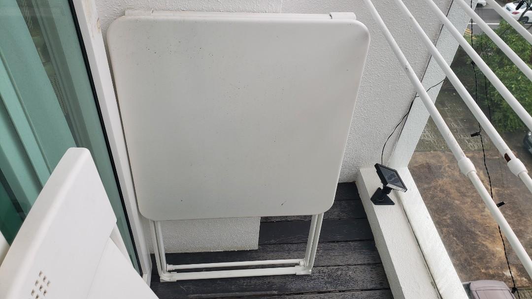 Used Ikea White Balcony Set Haro Table And Fejan Chairs Furniture Tables Chairs On Carousell