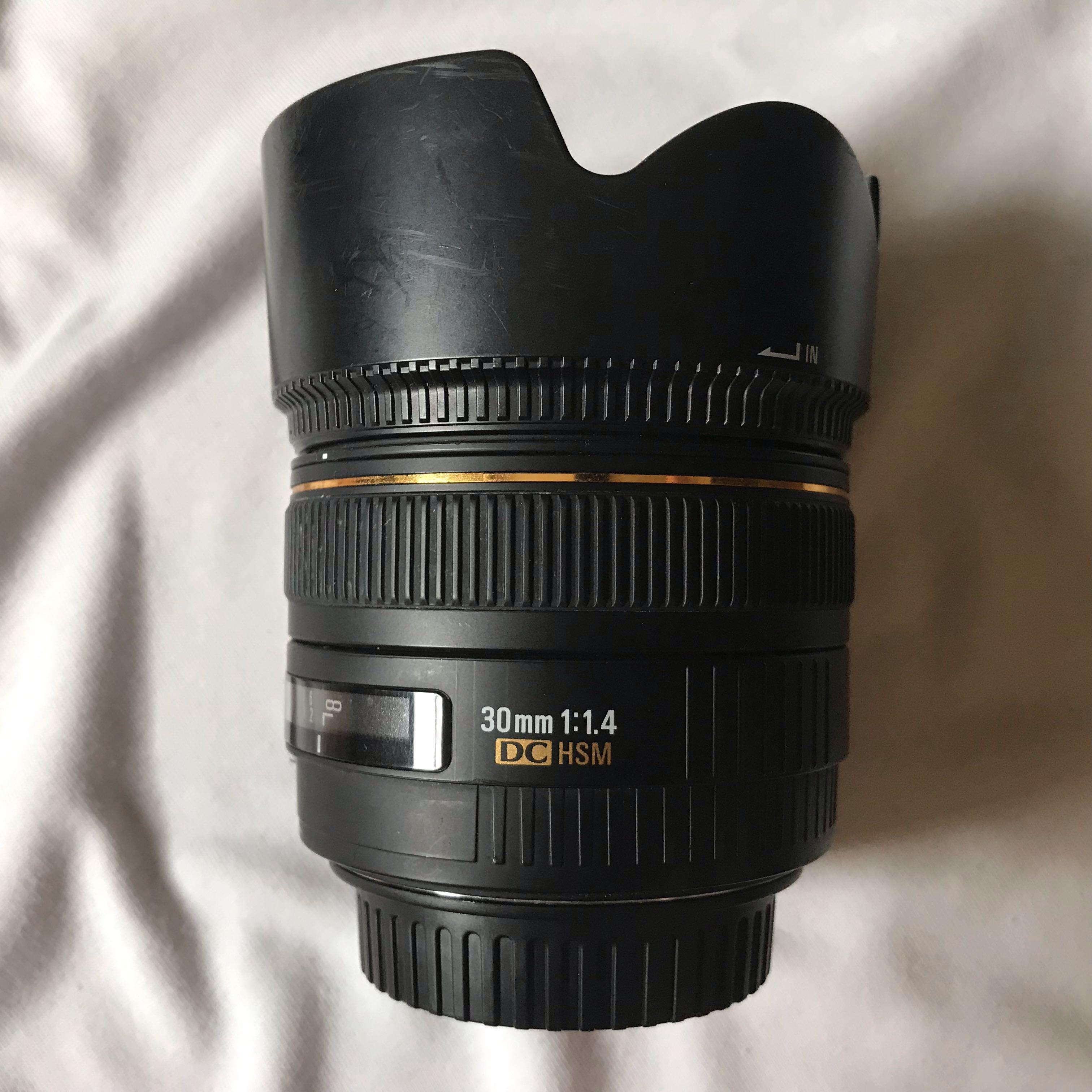 Used Sigma 30mm F1 4 Ex Dc Hsm Manual Focus Canon Mount Photography Lenses On Carousell