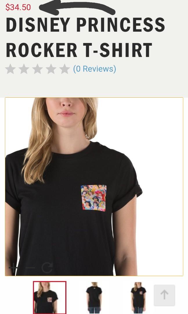 VANS x DISNEY black pocket tee shirt Women s Fashion Tops Shirts on Carousell