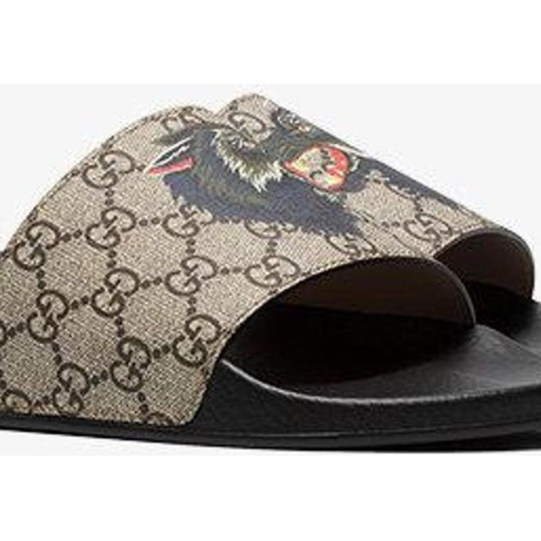 Gucci slides wolf on sale