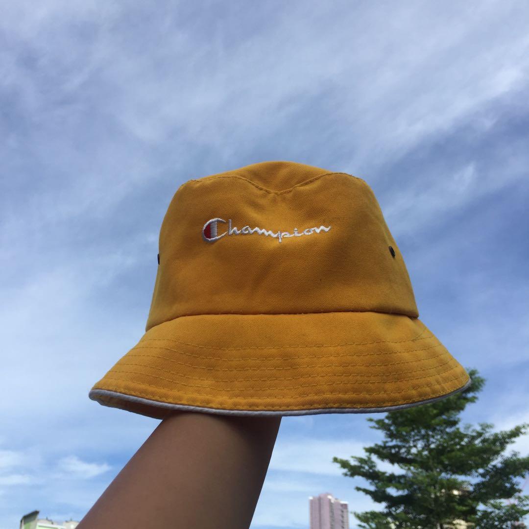 YELLOW CHAMPION BUCKET HAT Men s Fashion Watches Accessories
