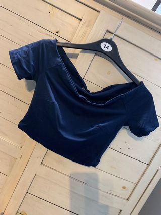 Navy kookai off shoulder top