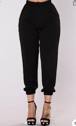 Fashionnova Have Fun Joggers - Black