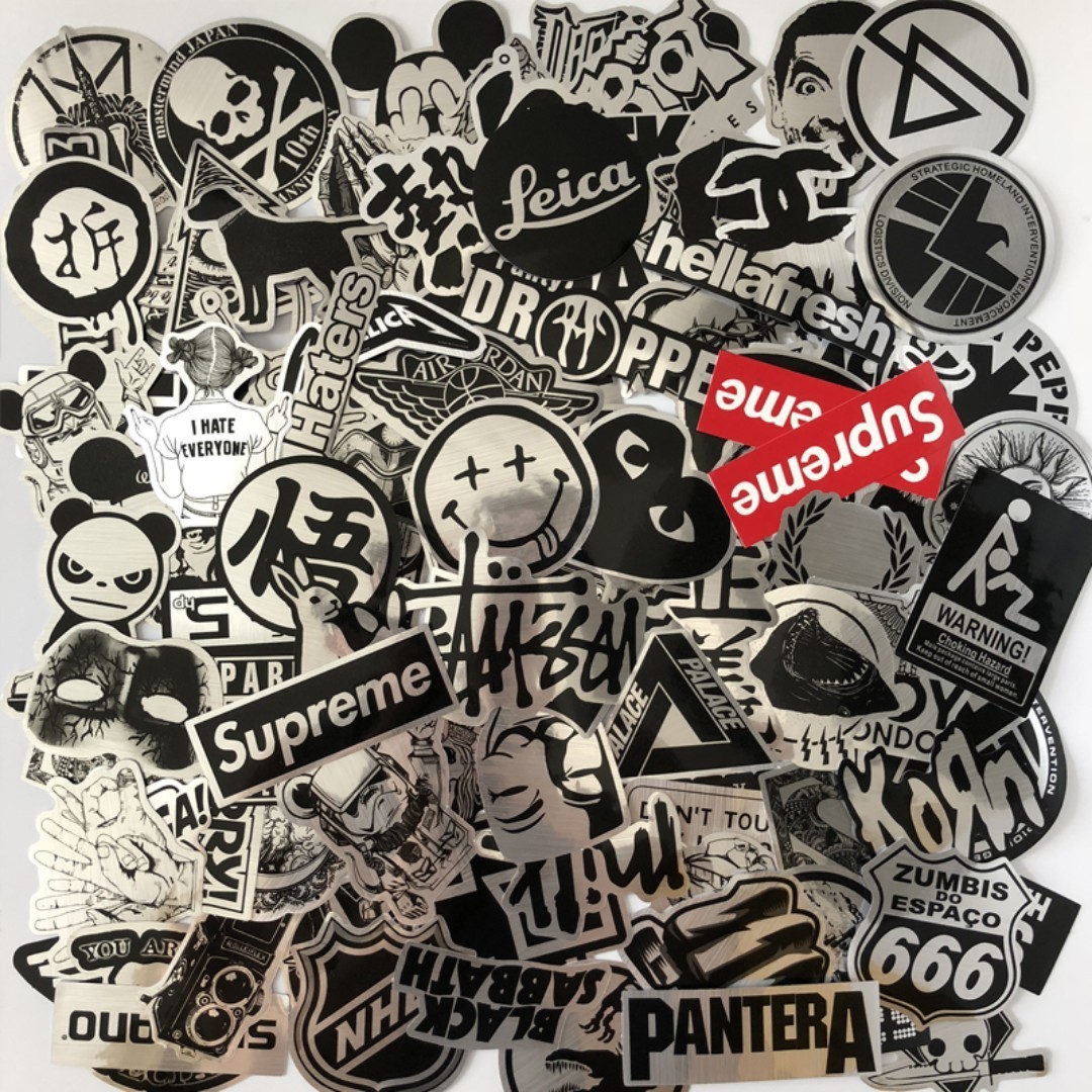 107 Pieces Pack Set Metallic Supreme Stussy Vans Hypebeast Street