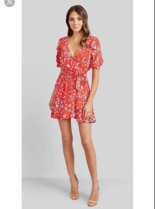 kookai carmen wrap dress