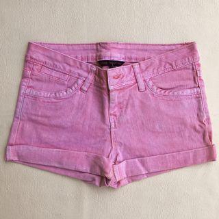 Bayo Pink Faded Denim Shorts