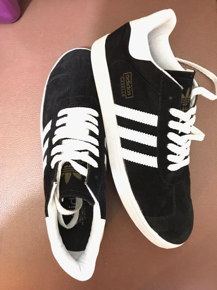 Adidas Gazelle Black White Laces truongquoctesaigon.edu.vn