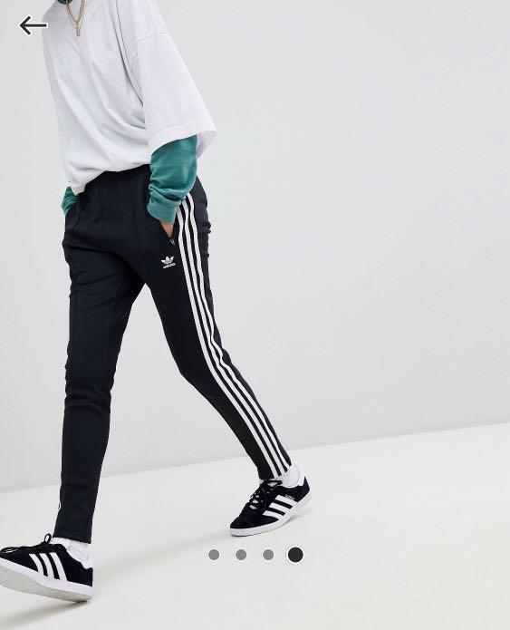 Adidas originals three stripe new arrivals cigarette pants in black