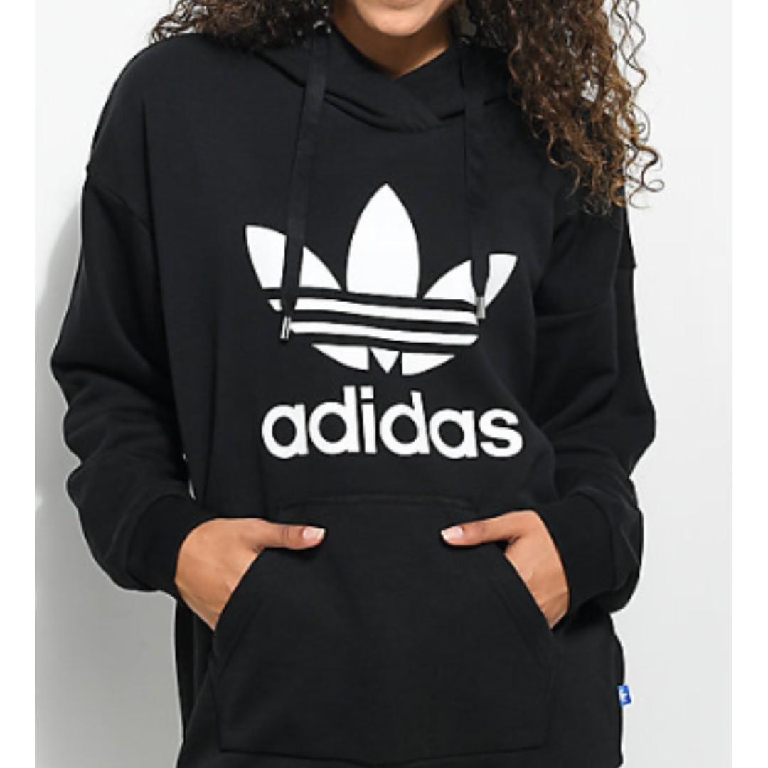 adidas trefoil hoodie women's