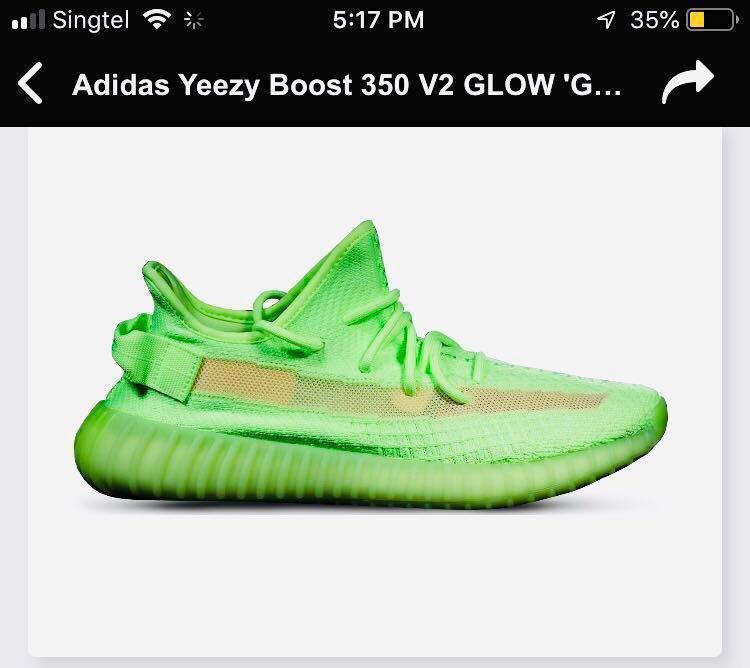 adidas yeezy 350 glow