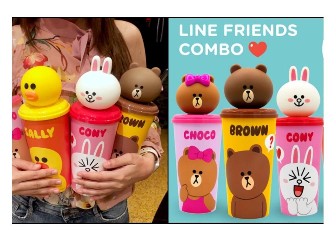 Adorable Line Friends Drinking Cup By Mbo Cinema Everything Else On Carousell