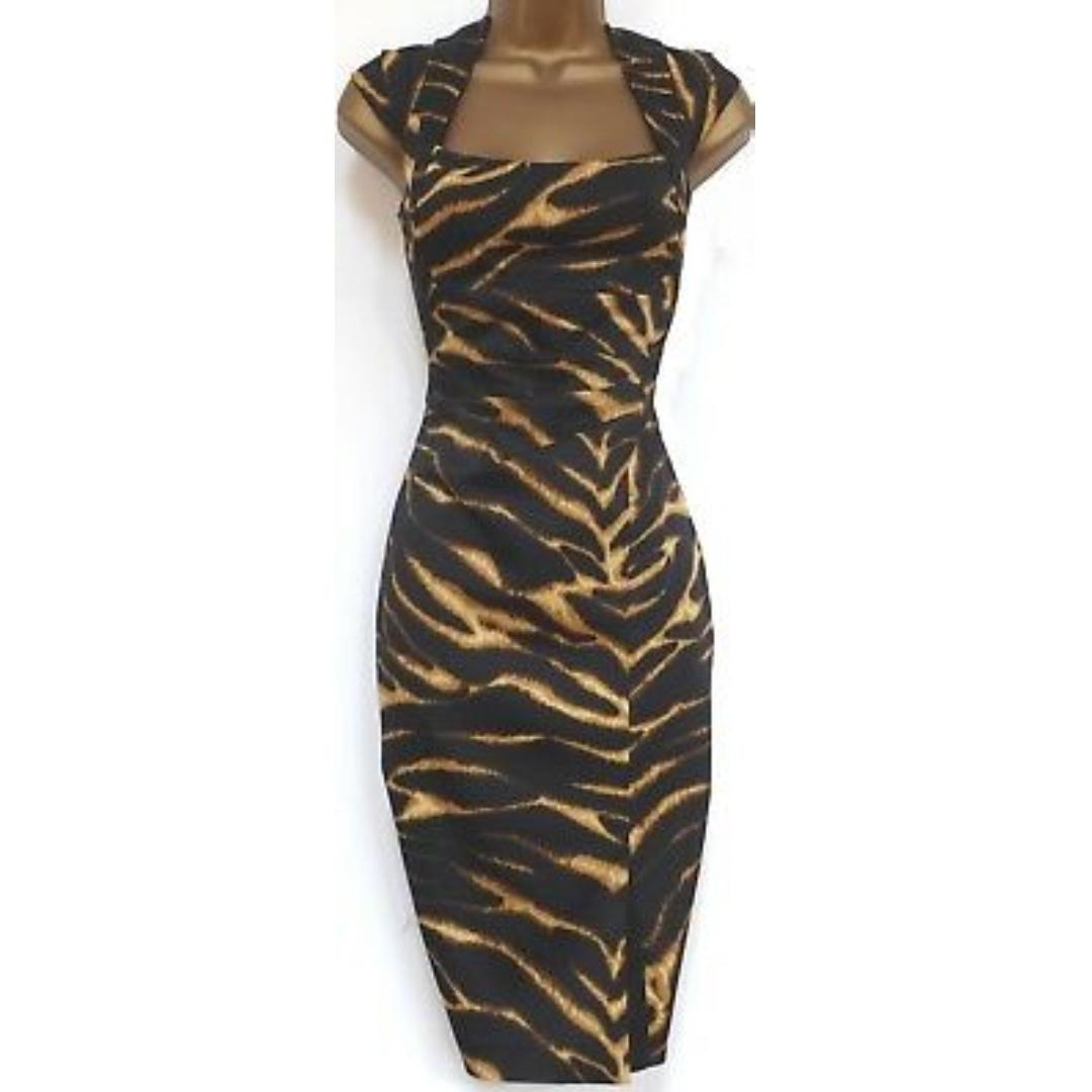 karen millen tiger print dress