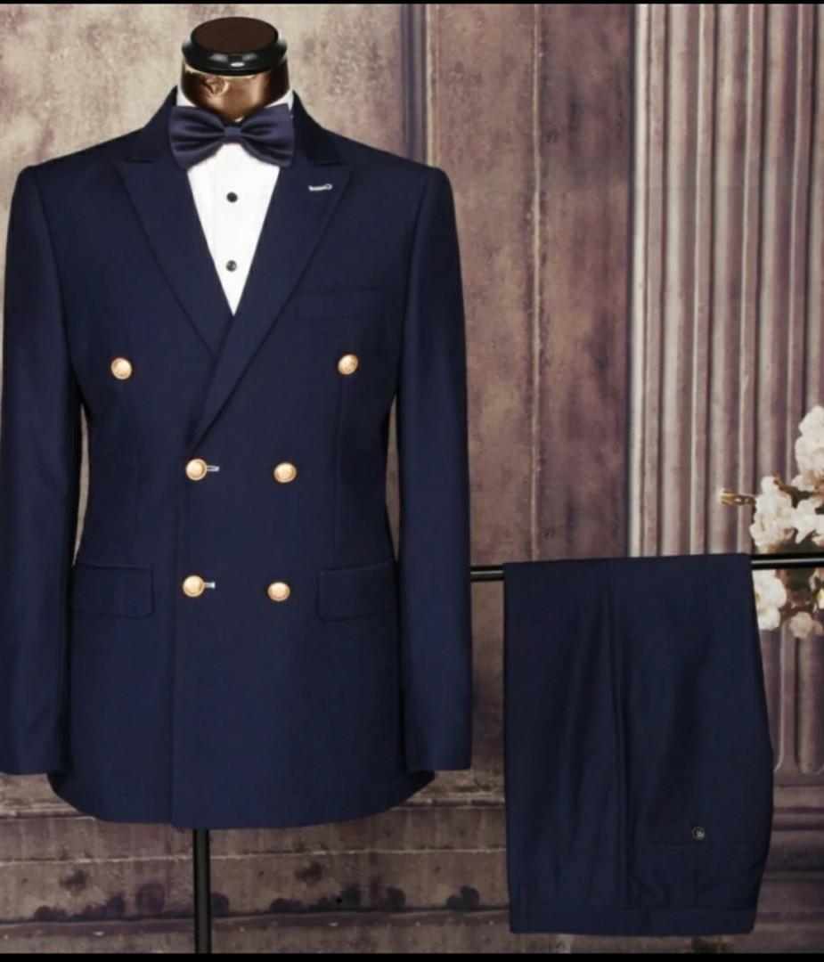Double breasted suit royal blue shop