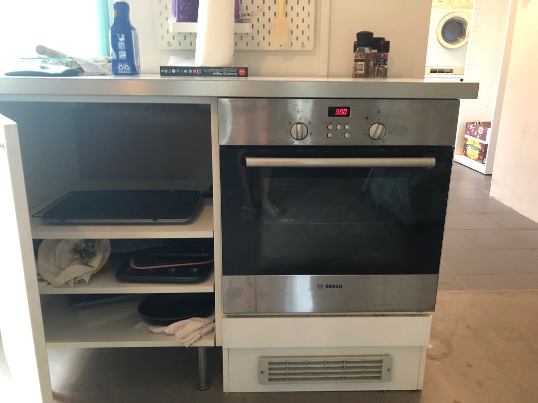 Bosch Oven In Ikea Metod Cabinet, Furniture & Home Living, Bathroom &  Kitchen Fixtures On Carousell